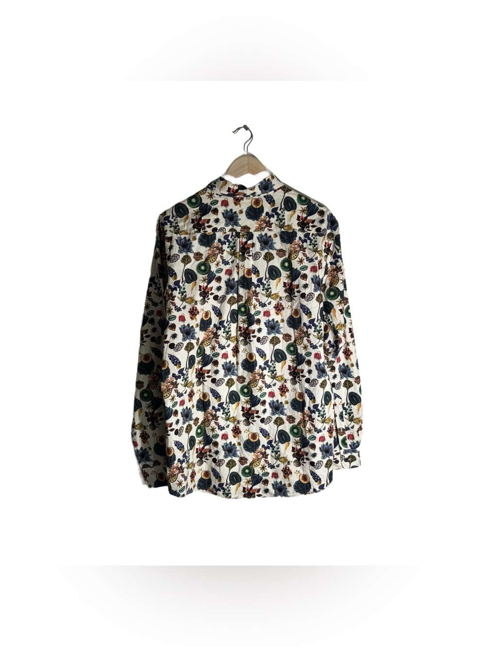 Rodd and Gunn Men's XL Floral Fruit Button Up Shirt Eclectic Italian Cotton Top - Picture 4 of 7